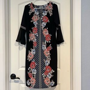Floral Black Dress size medium